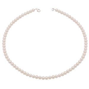 Perlenkette Kette Collier echte Perlen creme-weiß klassisch Halsschmuck Brautschmuck Damen