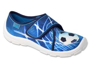 Jungen Hausschuhe Befado 974Y312 FLEXI Blau mit Ball