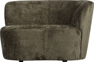 WOOOD Stone 1-Sitzer Sofa aus Samt-Stoff, Rechte Ecke, Grün