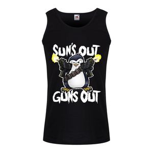 Psycho Penguin Mens Suns Out Guns Out Vest Top GR4519 (S) (Schwarz)