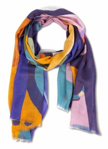 Oilily Schal Woven Scarf Fleurs Francais Eclipse bunt