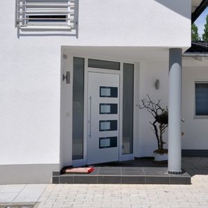 vidaXL Drzwi wejściowe białe 100x200 cm Aluminium i PVC