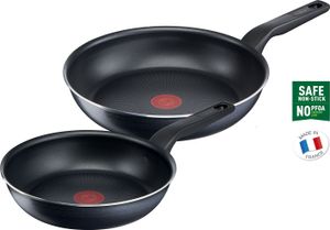 Tefal C38590 XL Force 2-teiliges Pfannenset, C38590, Frittierset, Schwarz, Titan, Aluminium, Thermo-Punkt, Keramik, Gas, Halogen, Versiegelte Platte Tefal C38590 XL Force 2-teiliges Pfannenset, C38590, Frittierset, Schwarz, Titan, Aluminium, Thermo-Punkt, Keramik, Gas, Halogen, Versiegelte Platte