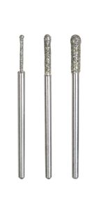 PROXXON 28232 Diamant Schleifstifte Form Kugel˜2,2mm 2 Stück / Packung