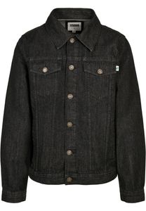 Urban Classics - Organická džínsová bunda čierna spraná - 5XL