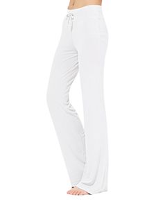 Damen Schlanke Yogahosen Hosen Fitness Sport Schlaghosen Leggings,Farbe: Weiß,Größe:3XL