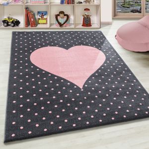 Teppium Kinderteppich Kinderzimmer Teppich Junge Mädchen Modern Stil Rechteckig und Rund Form Weich, Rosa-2, 120 x 170 cm