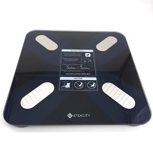 Etekcity Körperfettwaage Bluetooth Digital Smart Waage Body Analyse Waage rund um die Uhr