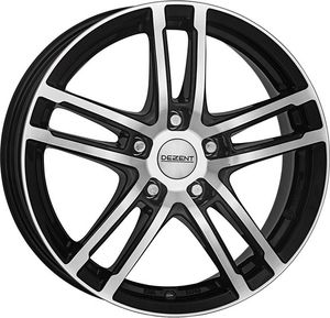 litá kola DEZENT TZ dark 6.5x16 5x108 ET 50 BLACK/POLISHED