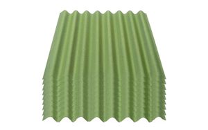 Onduline Easyline Dachplatte Wandplatte Bitumenwellplatten Wellplatte 9x0,76m²  - grün