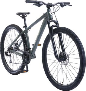 BIKESTAR Alu Mountainbike 29 Zoll | 21 Gang Hardtail Sport MTB 17 Zoll Rahmen Scheibenbremse Federgabel | Grün Beige
