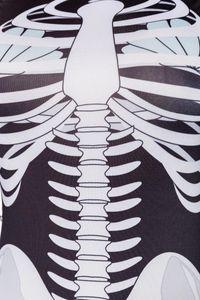 AKTIONSARTIKEL Skelett Meerjungfrau schwarz/grau/weiß M