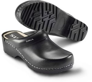 Sika Schuh Traditionell Clog Schwarz-43