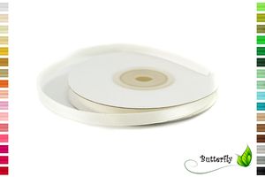 25m Rolle Satinband 6mm, Farbauswahl:ivory / elfenbein 810