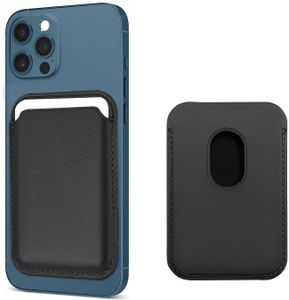 INF Magnetischer Kartenhalter für iPhone 12/13-Modelle PU-Leder Schwarz