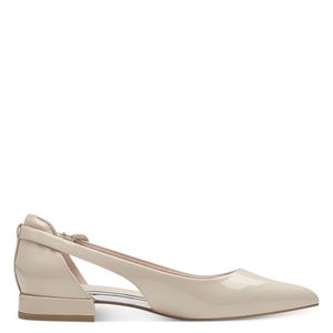 MARCO TOZZI Damen Ballerina Blockabsatz Cut Out Schnalle 2-22114-42, Größe:40 EU, Farbe:Beige