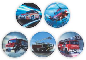 ergobag Kletties 5ks sada príslušenstva Obrázky na suchý zips s plagátom hasiči