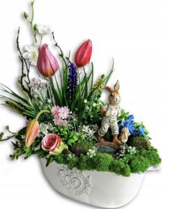 Ostern Frühling Figur 'Hase' Ostern Tisch Deko Hase Osterei Osterfest, Ostern Dekoration