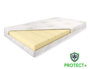 Kindermatratze PROTECT+ 90x180 cm mit gestepptem Aloe Vera-Bezug, 100% Schaumstoff, Matratze für Kinderbett