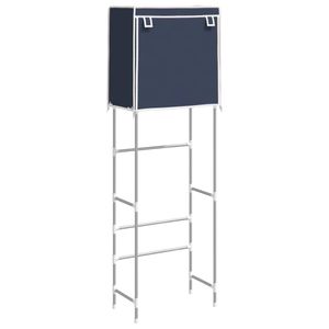 vidaXL Toilettenregal 2 Ablagen Blau 56x30x170 cm Eisen