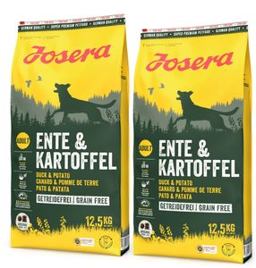 Josera Ente & Kartoffel Trockenfutter für Hunde 2x12,5kg
