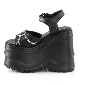 Demonia WAVE-09 Sandalen Sandaletten schwarz, Schuhgröße:EU-39 / US-9 / UK-6