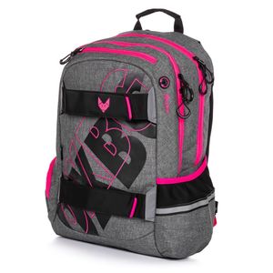 OXYBAG Studentský batoh Sport GREY LINE Pink