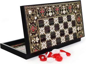 Semus Antep Backgammon Turecký Tavla XXL s intarzovaným vzhledem perleťového designu