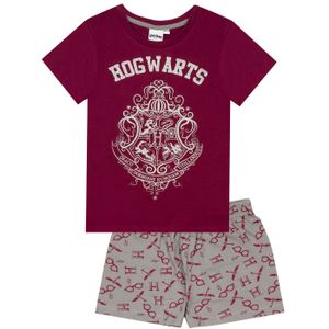 Harry Potter - Dívčí pyžamo s kraťasy NS6407 (146-152) (vínově červená)
