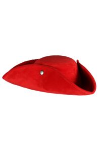 Piraten Dreispitz "Top Colour" 60 cm | Rot - Seeräuber Hut Erwachsene