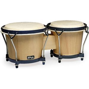 Stagg BW-70-N 6, + 7, Traditionelles Bongo Set mit Holzkessel