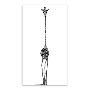 TPFLiving Kunstdruck LW-902 (OHNE RAHMEN) Poster - Leinwand - Wandbild - Hochauflösender Giclée-Druck, langlebig und hochwertig - Abstrakte Giraffe schwarz weiß - Größe: 60x120cm