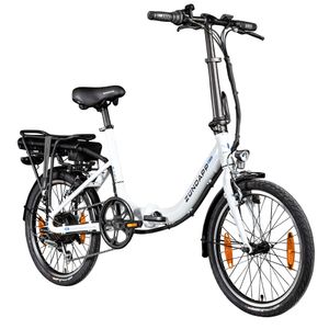 Zündapp Z110 20 Zoll E Bike Elektro Bike Pedelec Faltrad E Klapprad E Fahrräder leichte Ebikes 20' Urban E Bikes Stadtrad, Farbe:weiß, Rahmengröße:33 cm