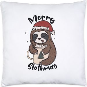Merry Slothmas Kissen Weihnachten Merry Christmas Weihnachtsabend Zimt Heilig Abend Winter Weihnachtszeit