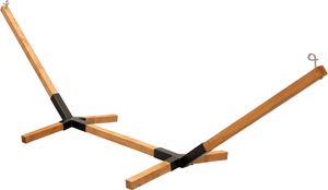 MOE UHANE® Holz Hängemattengestell für Garten und Zuhause, schneller Aufbau ohne Schrauben und Werkzeug, Naturholz und Metallverbindungen, kompakt