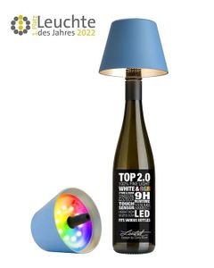 Sompex TOP 2.0  LED RGBW Akku Flaschenleuchte Blau