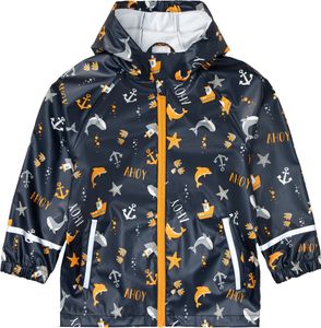 Lupilu Jungen Matsch- und Buddeljacke   Wind- und wasserdicht Reflektierend Navy-Orange 98-104