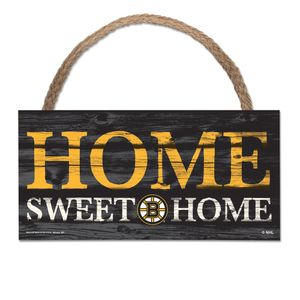 NHL Boston Bruins Home Sweet Home Wood Sign Holzschild Holz Eishockey Deko