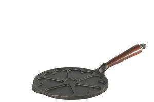 Skeppshult Heart Pancake 0038/0038T Omelettpfanne, 22 cm max. Durchmesser, Gusseisen/Gussaluminium, Induktionsherd-geeignet