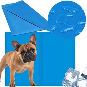 Kühlmatte für Hunde Abkühlmatte 50 x 90 cm Gel-Kühlmatte für Hund und Katze Anti-Hitze-Matte Aufrechterhaltung des thermischen Gleichgewichts Sicher für Tiere Gel-Bett