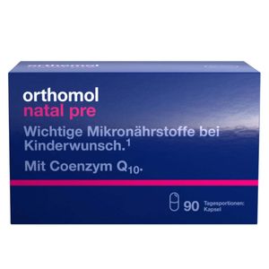 Orthomol Natal pre pro ženy, které chtějí mít děti - s vitaminem B12, kyselinou listovou a zinkem - podpora plodnosti, 90 denních dávek