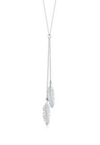Elli Halskette Feder Y-Kette Boho Trend 925 Silber Silber