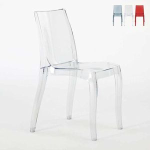 Cristal Light Grand Soleil Design stapelbare Stühle aus transparentem Polycarbonat für Küche und Bar