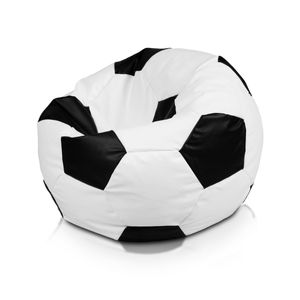 Sitzsack Beanbag SPORT L Tasche Sitzkissen Fußball Pouffe 55x90 cm - Farbe: Schwarz
