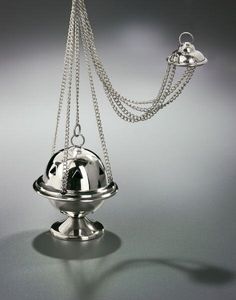 Rauchfass in Silber aus Messing, Ø 7,0 cm