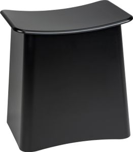 WENKO 2in1 Badhocker Mod. Wing Schwarz Matt, Badhocker mit herausnehmbarem Wäschesack