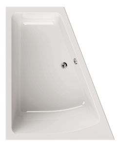 'aquaSu® Acrylbadewanne droPino | Raumspar-Wanne rechte Ausführung | 170 x 140 cm | Wanne | Badewanne | Weiß