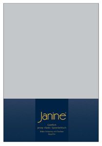 Janine Design Elastic-Jersey Spannbetttuch (für Box-Spring Betten) TOPPER 5001 Farbe silber Größe 200x200 cm