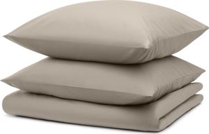 Blumtal pościel 155x220cm + 2x poszewka na poduszkę 80x80cm - Pościel z mikrofibry 155x220cm - Zestaw 3 pościeli taupe
