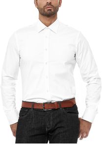 Premium Hemd Regular Modern Fit Langarm Weiß 5XL